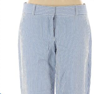 J. Crew Blue/White SeerSucker Capris Size 12